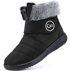Women Winter Snow Boots: Fur Lined Warm Slip On Boots for Women+ Waterproof